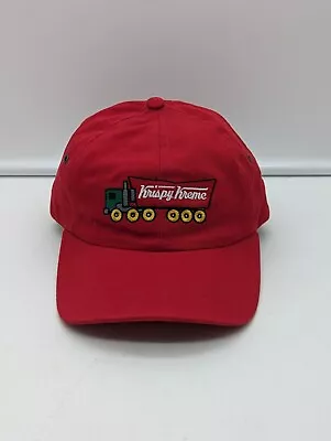 Vintage 1990's Thalhimer Headwear Krispy Kreme Red Hat Cap Strap Back USA • $29.99