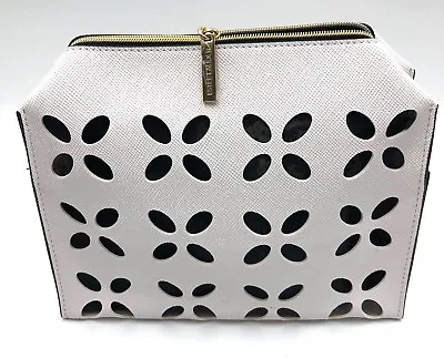 Estee Lauder White & Black Cosmetic Makeup Bag Pouch With Cutout • $6.99