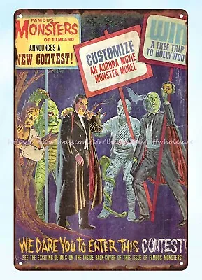 1964 Master Monster Maker Model Kit Contest Metal Tin Sign Good Bedroom Designs • $18.89