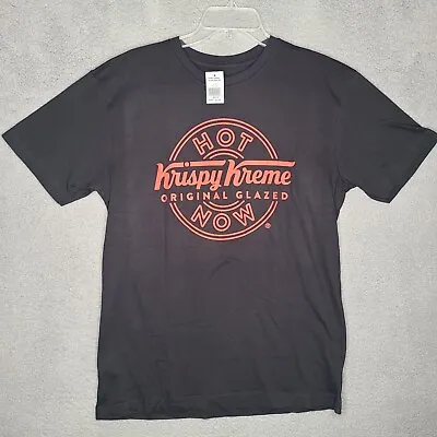 $7.44 • Buy Krispy Kreme Doughnuts T Shirt Mens Medium Black Logo NWT 