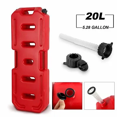 5 Gallon 20L Fuel Pack Gas Can Spare Fuel Container W/ Spout Red Off Road ATV • $109.99