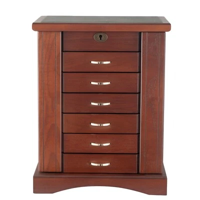 $129.99 • Buy Large Wooden Jewellery Box Rings Display Storage Case Cabinet Women Gift 029