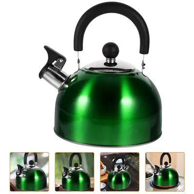 Large Teapot Metal Whistling Kettle Stainless Steel Household • £22.78