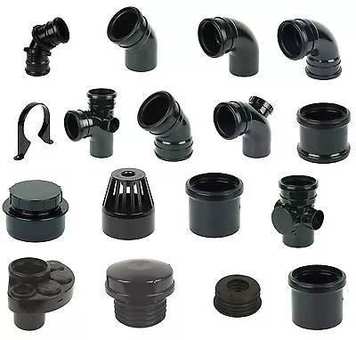 Black Soil Pipe And Ring Seal Fittings UPVC 110mm External Or Internal Use • £8.99