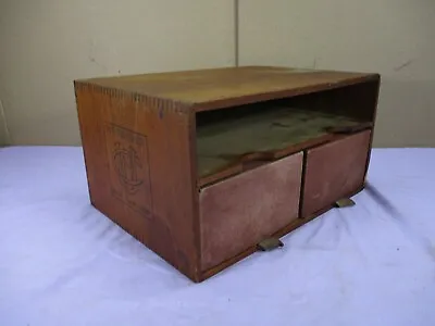Vtg Wood Jointed Desk Organizer Cabinet From The CHICAGO NEWSPAPER UNION 1930's • $113.99