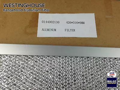 2x Rangehood Aluminium Filter 0144002130 426x316mm For WESTINGHOUSE RFC900W*12 • $57.95