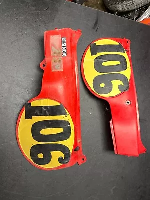 1980 1981 Honda CR80R Elsinore Plastic Number Plates Side Covers CR80 HM169 L R • $124.95