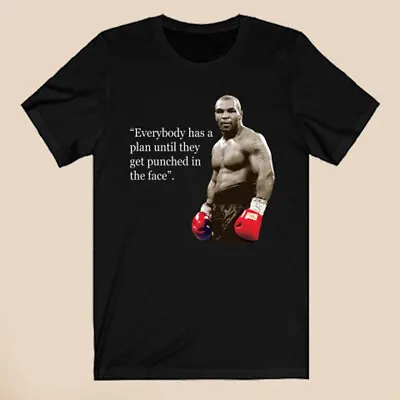 Iron Mike Tyson Quotes Men's Black T-Shirt US Size Unisex Crewneck Trend Tee • $16.65