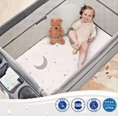 Babylicious Pack N Play Tri Fold Mattress Topper Hypoallergenic Bamboo Cotton • $26