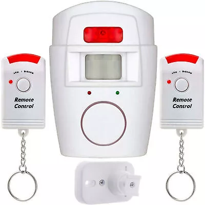 Sensor Motion Pir Wireless Alarm With 2 Remote Controls Home Caravan Shed Garage • £7.65