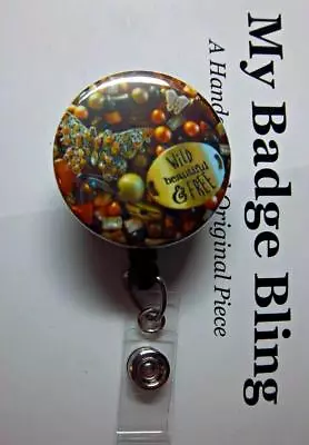 BUTTERFLY Wild Beautiful Free  Artistic Impressions ~ Retractable Reel ID Badge • $9.38