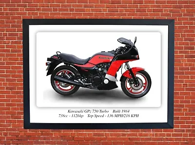 Kawasaki GPz 750 Turbo Motorbike Motorcycle A3 Size Poster On Photographic Paper • £9.99