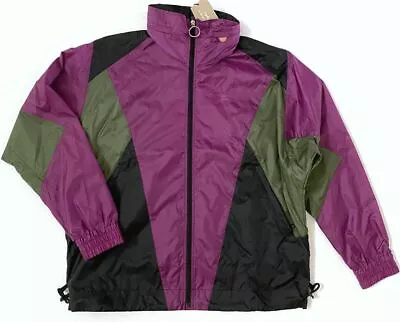 BURBERRY 50 Men's PURPLE Lightweight COLORBLOCK Windbreaker Zip JACKET $750 New • $700.83