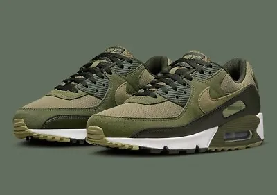 Nike Air Max 90 Medium Olive/White Shoes Men’s Size US 9 Casual Sneakers New✅ • $199.95