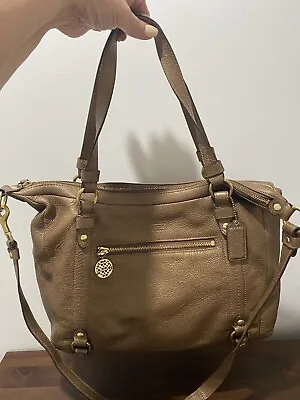 Coach Bronze Leather Alexandra Tote Hand Shoulder • $50