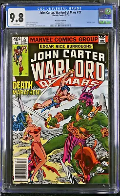 🔥 John Carter Warlord Of Mars #27 CGC 9.8 NEWSSTAND 1979 NM/Mint White Marvel • $178
