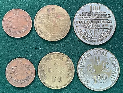 $15.99 • Buy Hutchinson Coal Co, MacBeth, W. VA. Set Of 3 = 25¢, 50¢ & $1 Scrip Tokens / Used