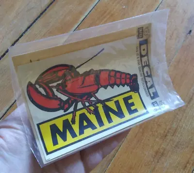 Vintage MAINE State Travel Vacationland Lobster Decal Sticker • $7.79