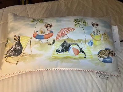 Martha Stewart  Cats At Beach Pillow • $40