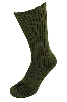 £5.90 • Buy 1/2/3 Pairs MILITARY Warm Thermal Wool Blend Heat Max Long Boot Socks Army Green