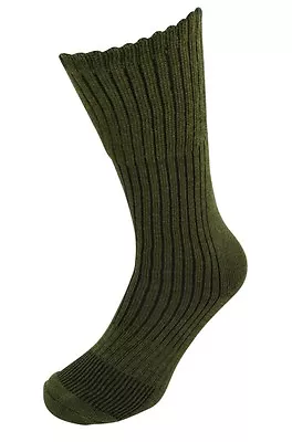 1/2/3 Pairs MILITARY Warm Thermal Wool Blend Heat Max Long Boot Socks Army Green • £5.90