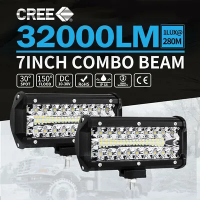 7inch CREE LED 2x Work Light Bar Spot Flood Work Driving Lights OffRoad 4WD • $25.99