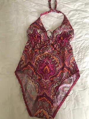 Marks And Spencer Swim Suit Size 12 Paisley & Sequins NWOT Stunning 🤩 • £8