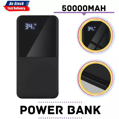 $27.99 • Buy 50000mAh Fast Charger Portable Power Bank With LCD 2USB External Battery Pack