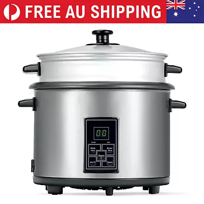 Rice Cooker 10 Cups Electric Portable Rice Steamer Non-stick Bowl Large Handles • $55.99