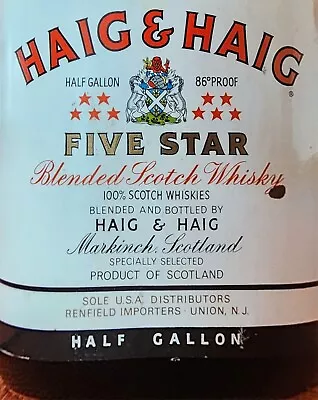 Haig & Haig Scotch Whisky  Five Star Empty • $139