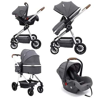 For Your Little One LITE 3 In 1 Travel System - Slate Grey • $236.45