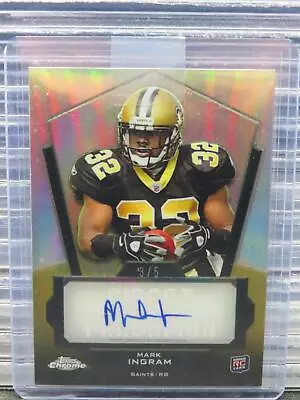 2011 Topps Platinum Mark Ingram Gold Refractor Rookie Auto RC #3/5 Saints • $2.25