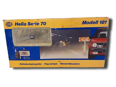 Hella NEW NOS 181 70 Series Rectangular Fog Spot Pencil Driving Light Black F138 • $599