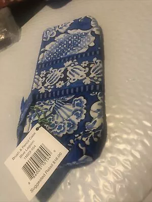 VERA BRADLEY Brush And Pencil Case Blue Lagoon NWT • $20