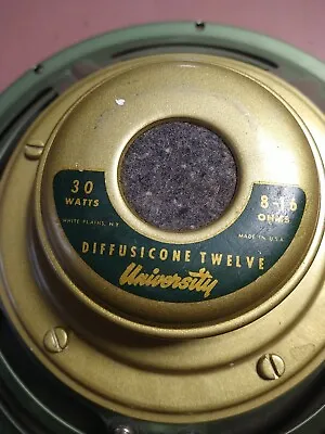 Vintage Alnico University Diffusicone Twelve 12  Speaker 8-16 Ohm 30 Watts • $69