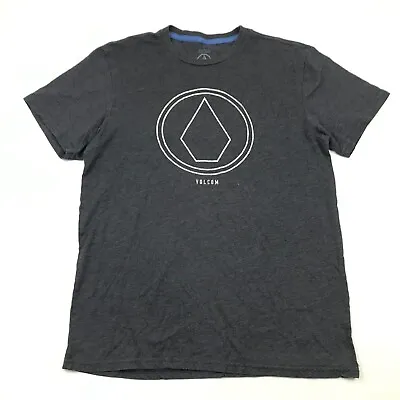 Volcom Shirt Size Medium M Adult Gray White Short Sleeve Tee Casual Modern Mens • $18.77