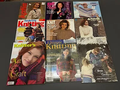 Lot Of 9 Vintage Knitting Magazines Patons Knit N Style Ultimate Knitting • $12.74