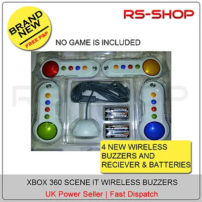 New XBOX 360 Wireless Big Buzzers & Receiver Button Pad -NO GAME Supplied • £8.69