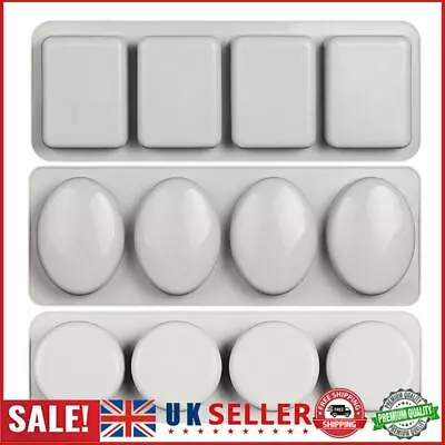 4-grids DIY Silicone Mold For Handmade Soap Making Forms Baking Moulds GB • £6.11