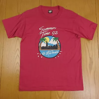 VINTAGE McDonald's Shirt Mens Large Summer Time Chicago 92 Single Stitch Promo • $50