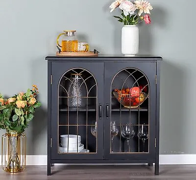 Accent Storage Cabinet With 2 Doors Decorative Cabinet Buffet & Sideboard • $161.99
