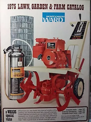 Montgomery Ward 1975 Farm Catalog Color Lawn Garden Tiller Tractor Twin Twenty • $112.99