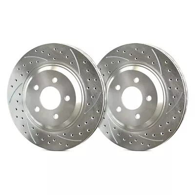 For BMW Z3 97-02 Double Drilled & Slotted 1-Piece Front Brake Rotors • $253.86