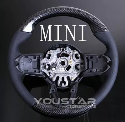 Genuine Carbon Nappa Leather Steering Wheel For MINI COPPERS JCW COUNTRYMAN F56 • $668