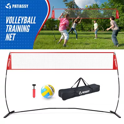 Volleyball Tennis Net Set With Stand Frame Carry Bag 14 Feet Portable Badminton • $110.07