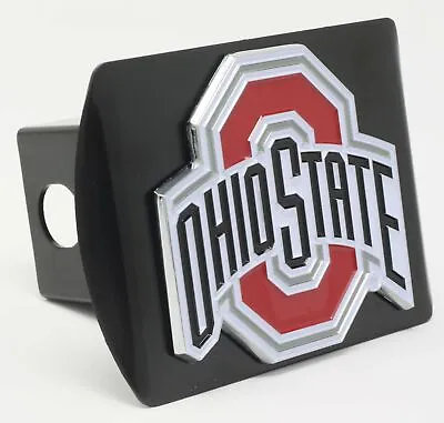 Ohio State Buckeyes Color Metal Hitch Cover Black 3.4 X4  • $25.95