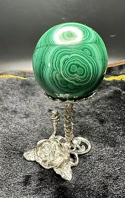 Green Malachite Crystal Sphere With Stand Free Shipping  • $65