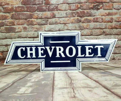 Chevrolet Bowtie - Die Cut - Embossed Aluminum Sign - Made In America  • $14.99