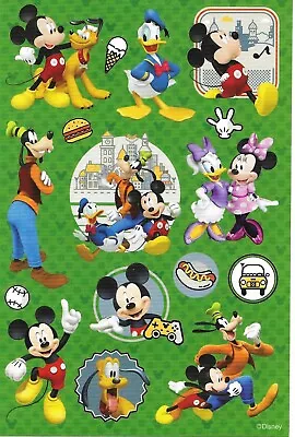 Disney Stickers - Mickey Mouse & Friends - 1 Full Sheet Of 17 Stickers • $1.50