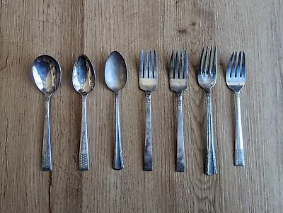 LOT OF 6 Vintage SILVER PLATED FLATWARE Spoons & Forks • $14.44